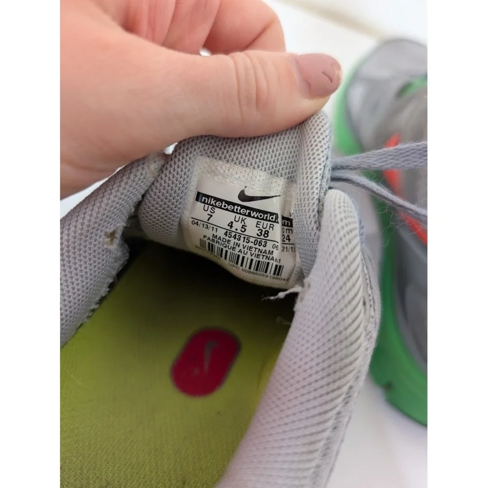 Nike Lunarglide 3 Women's Running Shoes Gray Green Pink 454315-063 US Size 7‎